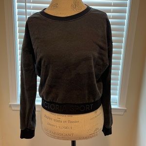 Victorias Secret Gray Camo Mid-Drift Long Sleeve Shirt